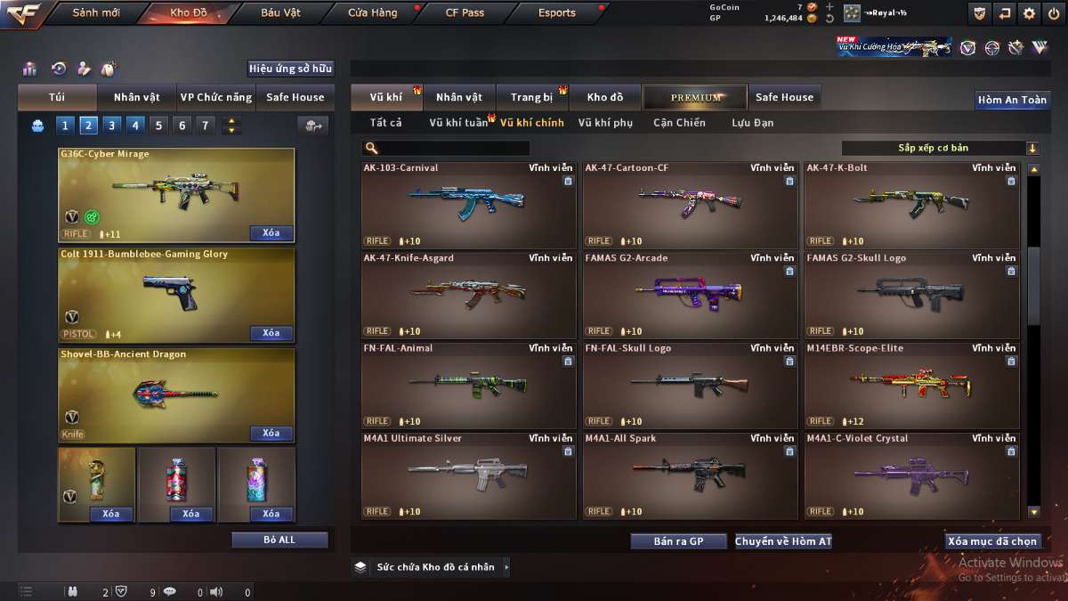 shop acc cf uy tin gia re